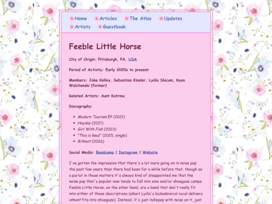 artists/feeblelittlehorse screenshot