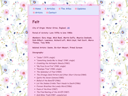artists/felt screenshot