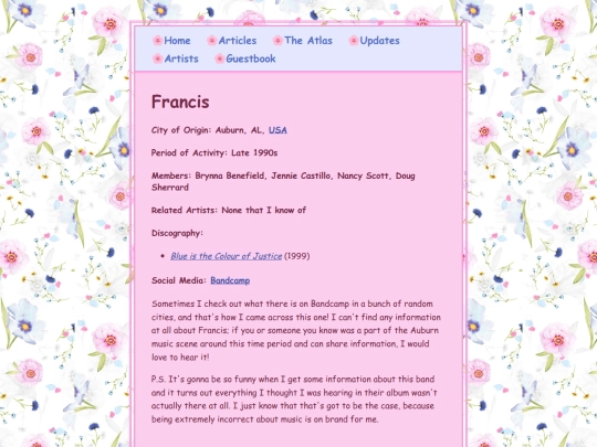 artists/francis screenshot