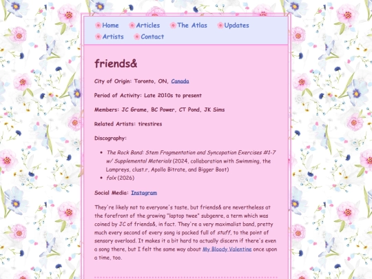 artists/friendsand screenshot