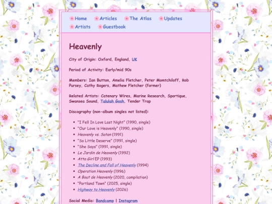 artists/heavenly screenshot