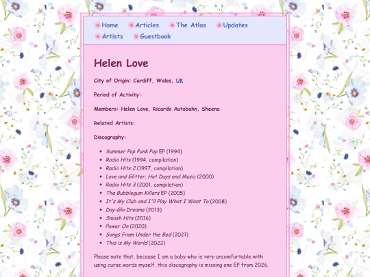 artists/helenlove screenshot