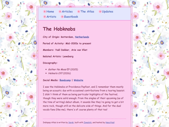 artists/hobknobs screenshot