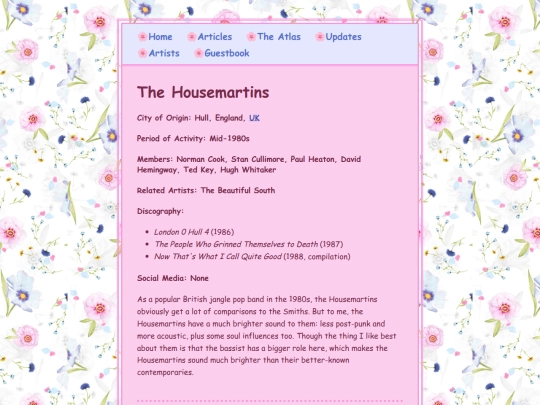 artists/housemartins screenshot