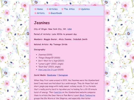 artists/jeanines screenshot