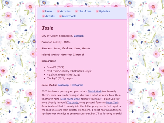 artists/josie screenshot
