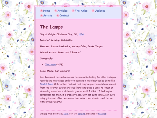 artists/lamps screenshot