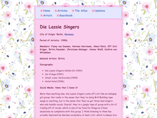artists/lassiesingers screenshot