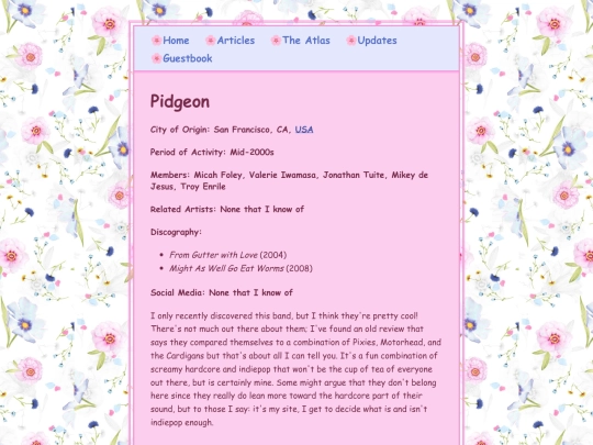 artists/pidgeon screenshot