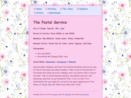 artists/postalservice screenshot