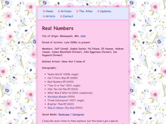 artists/realnumbers screenshot