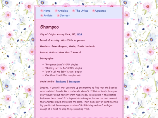 artists/shampoo screenshot