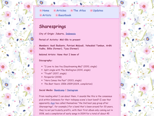 artists/sharesprings screenshot