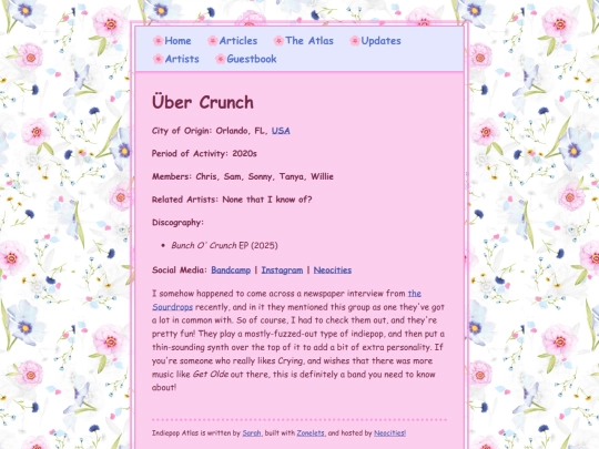 artists/ubercrunch screenshot