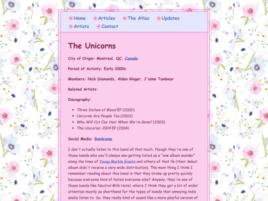 artists/unicorns screenshot