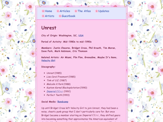 artists/unrest screenshot