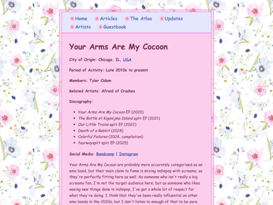 artists/yourarmsaremycocoon screenshot