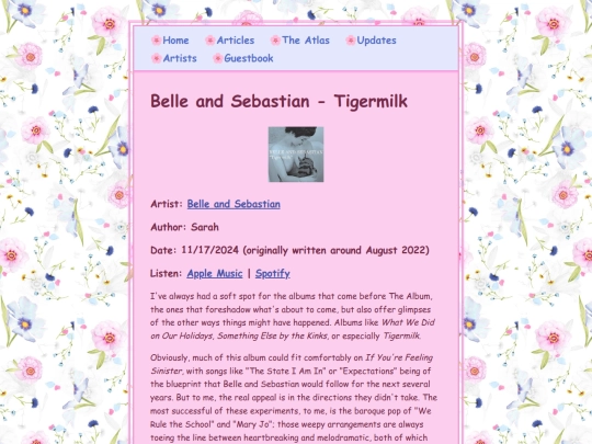 reviews/Tigermilk screenshot