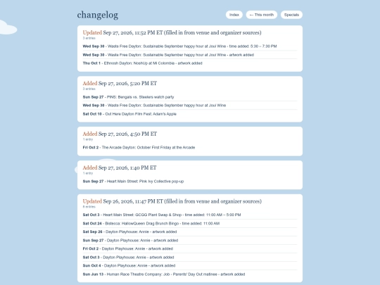 events/changelog screenshot