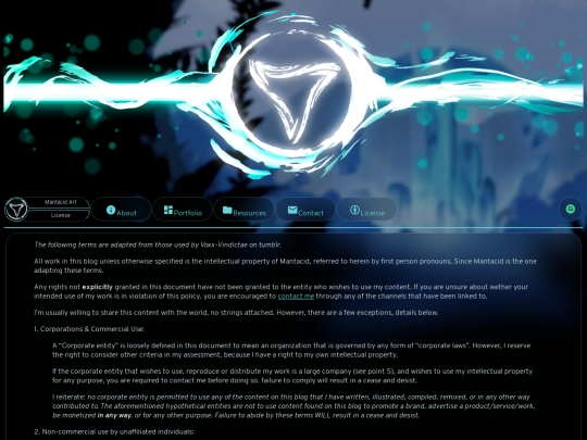 License screenshot