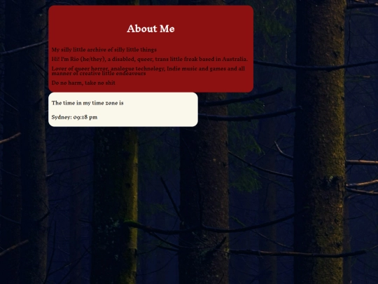 aboutme screenshot