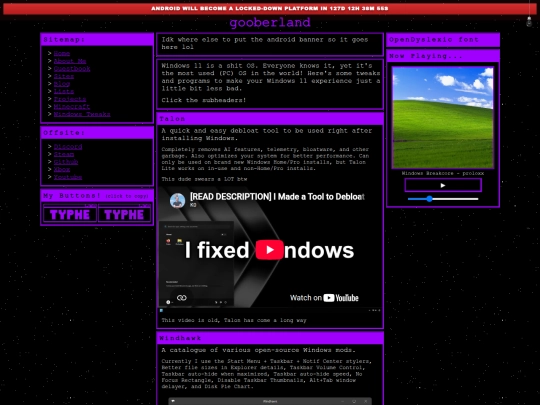 tweaks screenshot