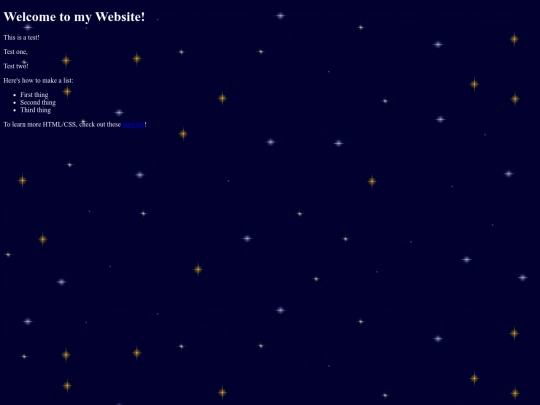 test screenshot