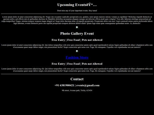 html/event screenshot