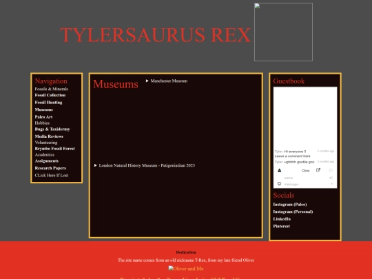 Tylersaurus Rex/museums screenshot