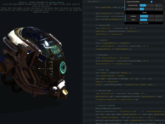 threejs/examples/sandbox/shader-debugger screenshot