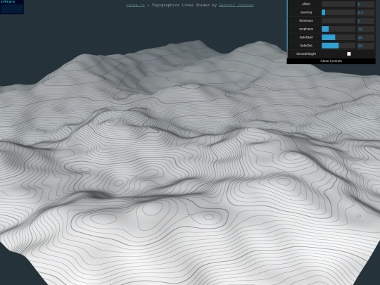 threejs/examples/sandbox/topography-shader screenshot