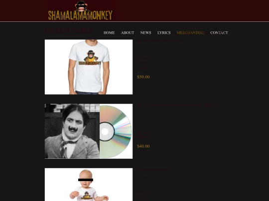 shamalamamonkey/merch screenshot