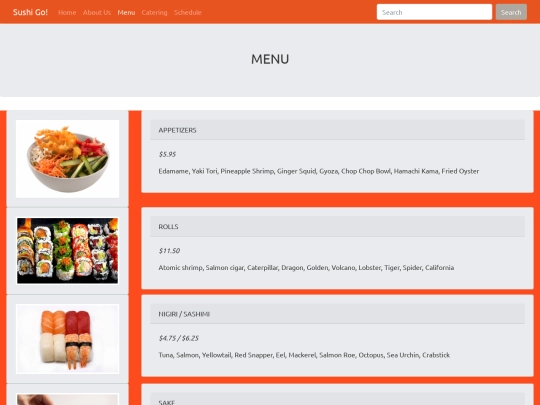 sushigo/menu screenshot