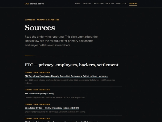 sources screenshot