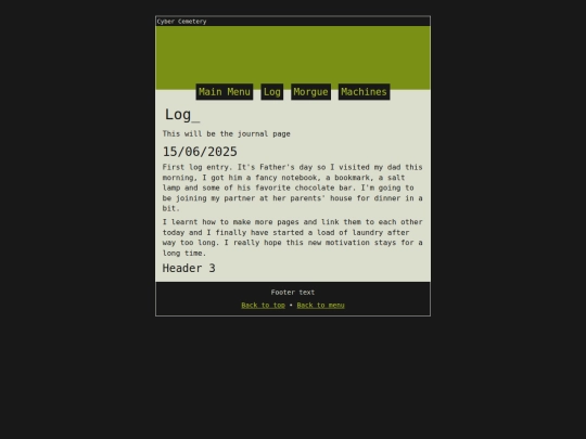 log screenshot