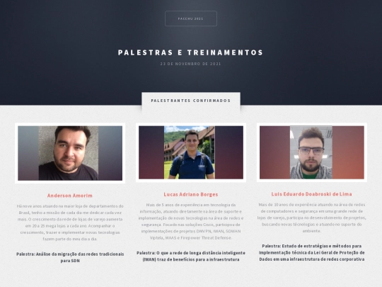 palestras screenshot