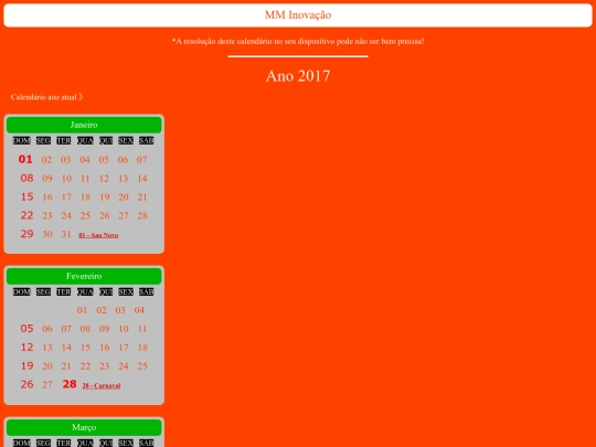 calendario-2017 screenshot