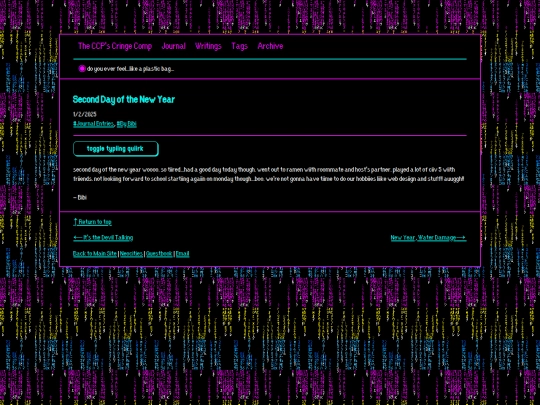 blog/posts/2025-01-02-second-day-of-the-new-year screenshot