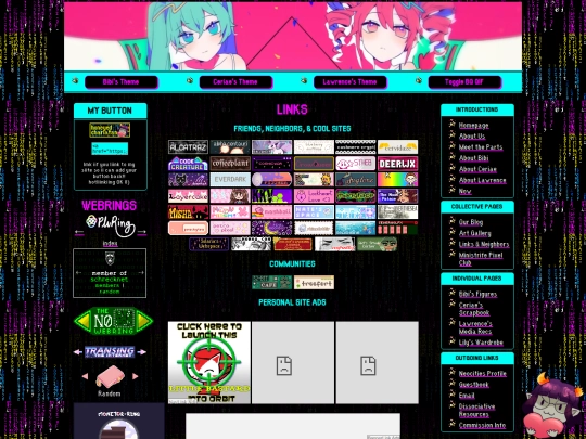 links screenshot