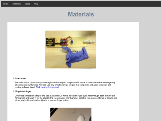 Materials screenshot