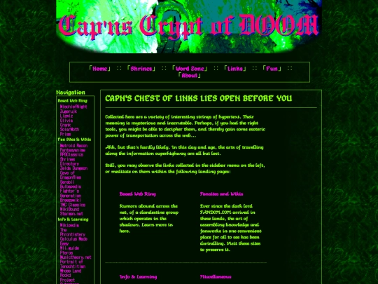 links screenshot