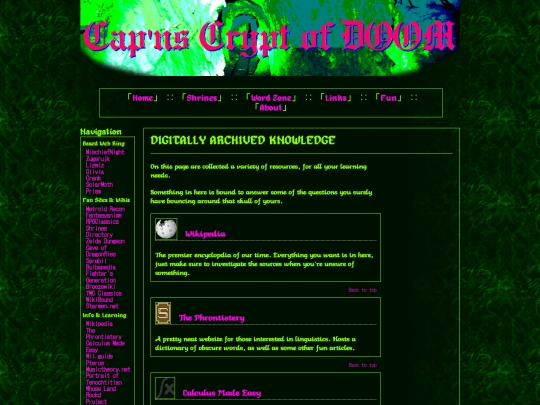 links/info-n-learning screenshot
