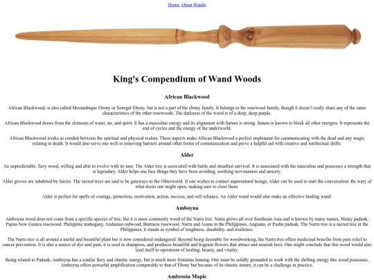 kingscompendiumofwandwoods screenshot