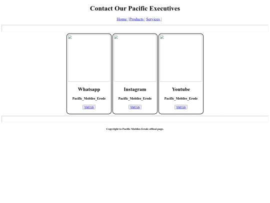 Pacific mobiles/contact screenshot