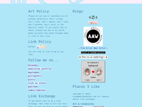 links screenshot