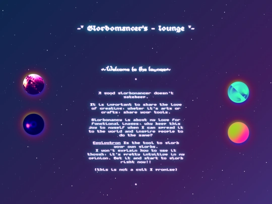 glorbomancy/lounge screenshot