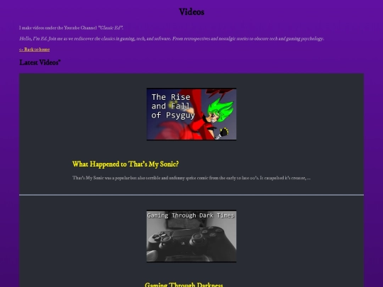 videos screenshot