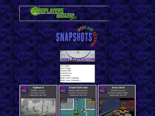 reviewsgamearchivepsx screenshot