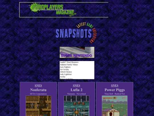 reviewsgamearchivesupernes screenshot