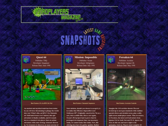 snapshots screenshot